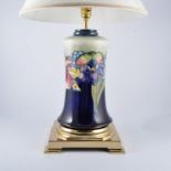 Walter Moorcroft, 'Orchid' a lamp base, circa 1950, waisted form,