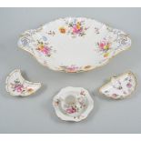 Royal Crown Derby oval comport, 'Posies' pattern and a small collection of Royal Crown Derby, (8).