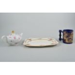 Royal Worcester coffee set, floral decoration; and a Staffordshire coffee set,