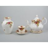 Royal Albert 'Old Country Roses' tea, dinner service, to include six 10" plates, six 8" plates,