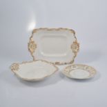 Copeland-Garrett white and gilt part service; and six side plates.