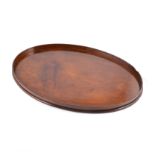 Edwardian oval mahogany tray.