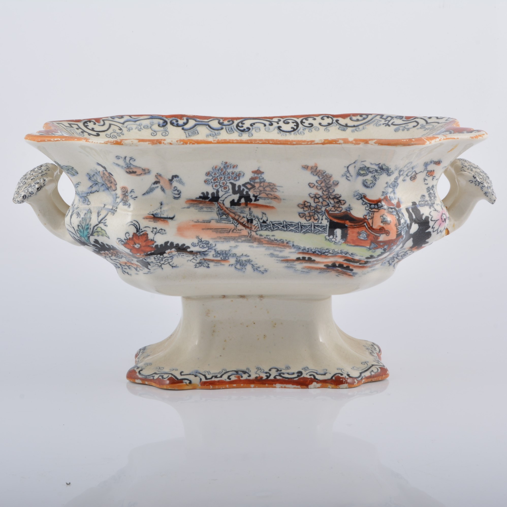 Booths Lowestoft border pattern tableware, together with an ironstone plate, tureen and dish. - Image 2 of 2