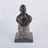 A patinated bronze bust of Roman nobleman, late 19th/ early 20th century,