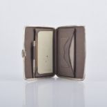 Silver cased notepad/card holder,