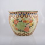 Modern Chinese fish bowl, floral decoration, 29cm.