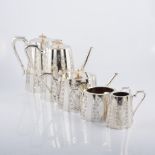 Victorian electroplated five-piece tea and coffee set,