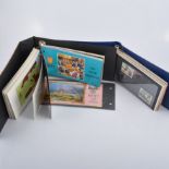 Stamps: Five ring binder albums of GB collectors packs; five ring binder albums of first day covers,