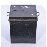 Old tin ballot box, height 46cm.
