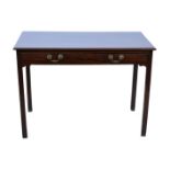 Late Georgian mahogany side table, rectangular top with a moulded edge, frieze drawers,