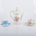 Royal Crown Derby, Posy pattern, coffee pot, six cups and saucers,