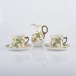 Staffordshire part teaset, John Aynsley & Co, late 19th Century,' Blackberry' pattern.