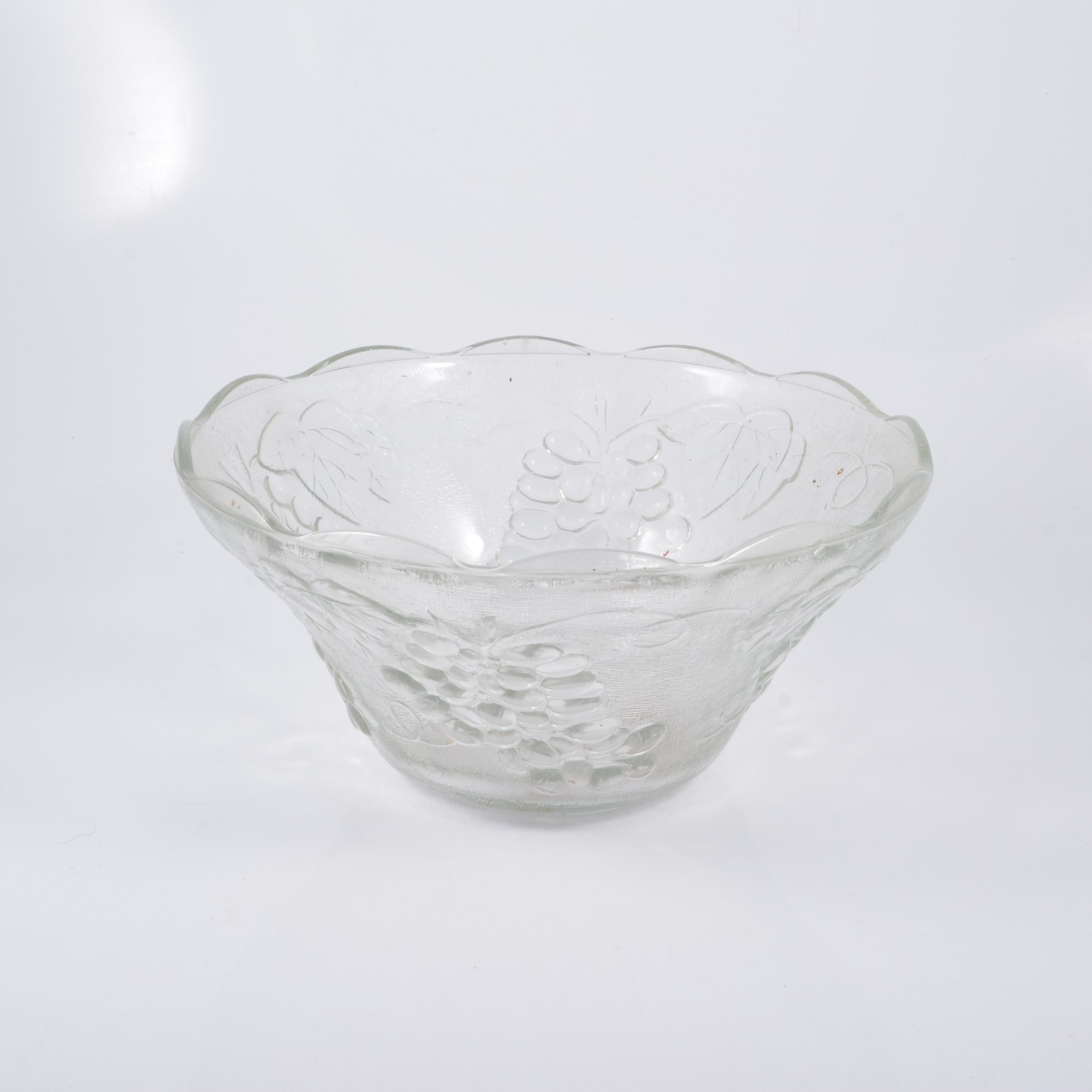 Large glass comport, 16cm, and moulded glass fruit bowl. - Image 2 of 2