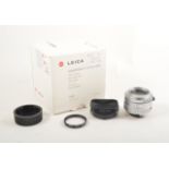 Leica camera Summicron-M 1:2/35mm ASPH lens, with box.