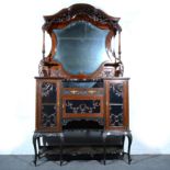 Late Victorian mahogany display cabinet,