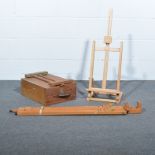 Artist's portable easel, 44cm; and two others.