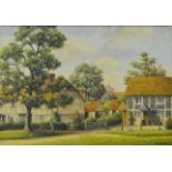 Stanley Anderson, Woodside Green near Bishops Stortford, oil on canvas, 34.5 x 49.