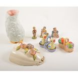 Assorted novelty cruets, Wade Whimsies, Carlton ware vases, and other decorative pottery (3 boxes).