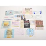 Collection of music gig tickets, dating from the 1970s to 2000s,