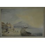 A* B*, topographical watercolour, initialled and dated [17]96, 32 x 49cm and another Eamouth,