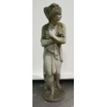 Composite stone statue of Venus, H116cm, with an additional plinth, H44cm.