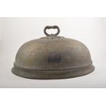 Victorian electroplated oval meat dish cover.