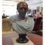 Composition bust of Julius Caesar, height 58cm.