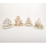 Collection of nine Coalport cottages.