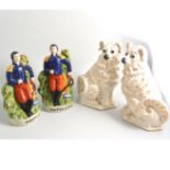 A pair of Staffordshire dogs,