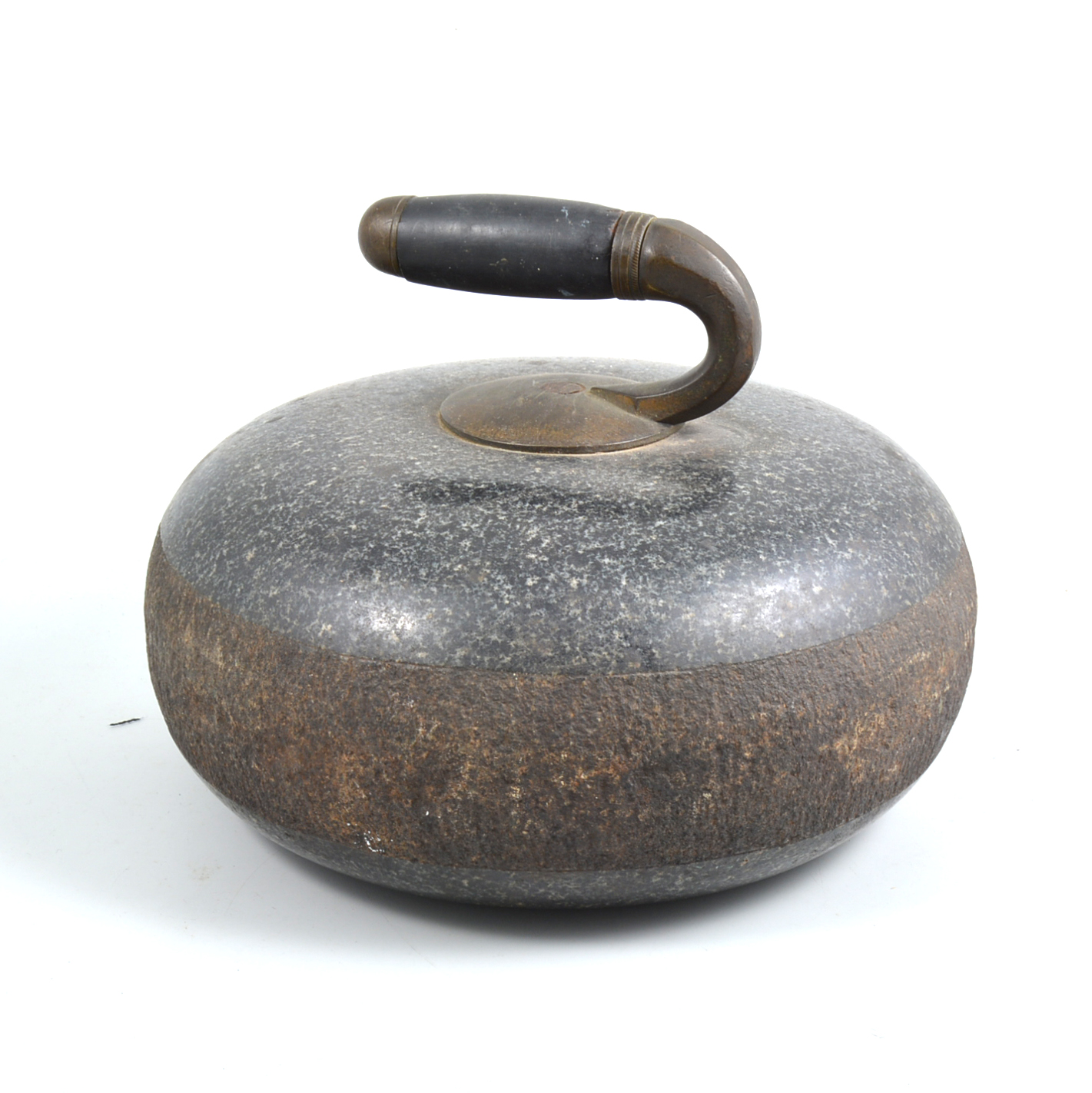 Early polished granite curling stone.