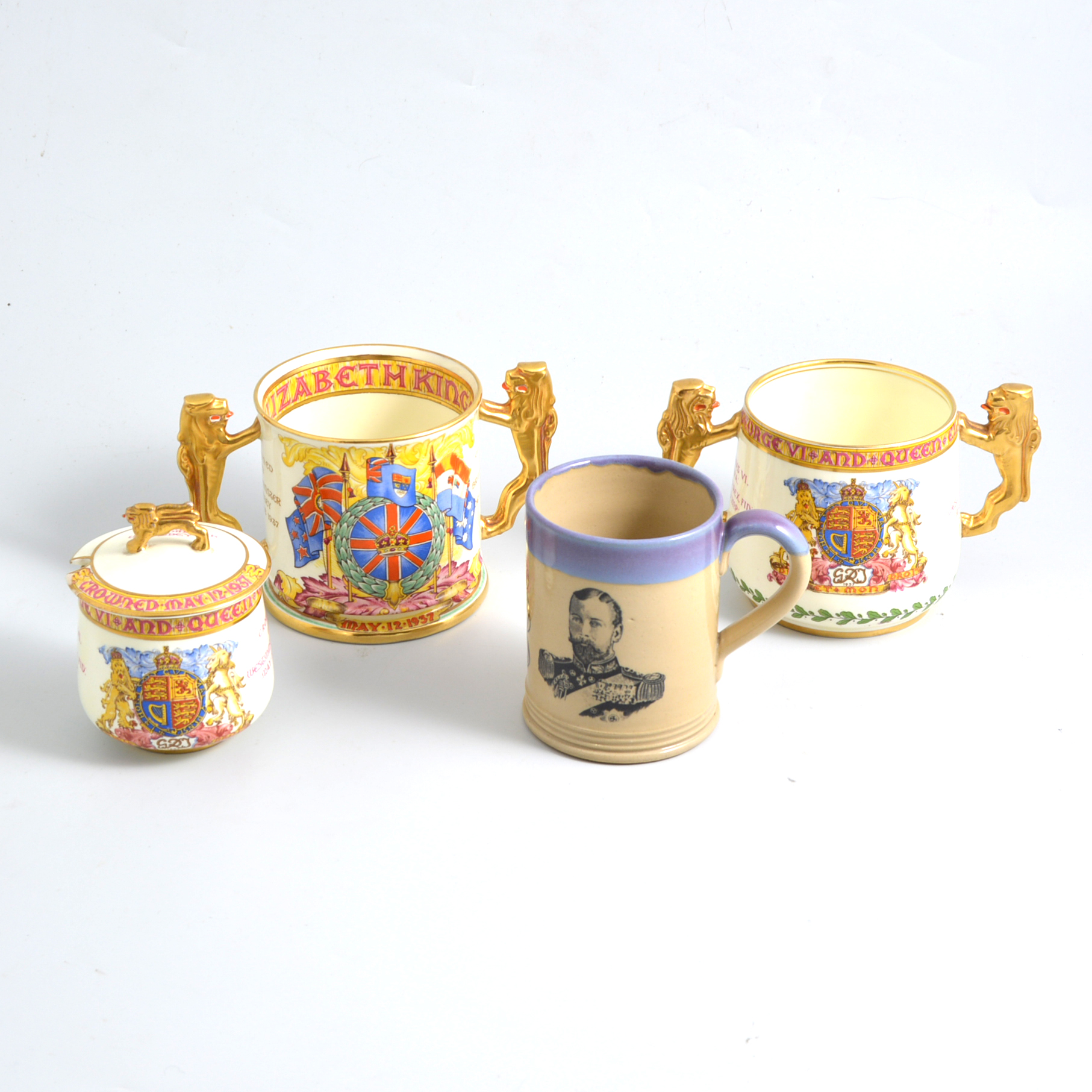 Selection of commemorative beakers and mugs, mostly Victorian and Edwardian,