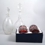 Rowland Ward Big Game series, acid etched decanter,