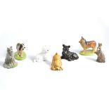 Wade items to include, Christmas puppy, (tan) 2002, Instinct, Foxes, limited edition,