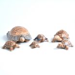 Wade, Tortoise Family, 1958, Jumbo Tortoise 1073, Slow Fe Tortoise,(2) 1965.