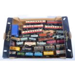 00 gauge railways Hornby Dublo wagons, coaches, track, points, including some later Tri-ang wagons,