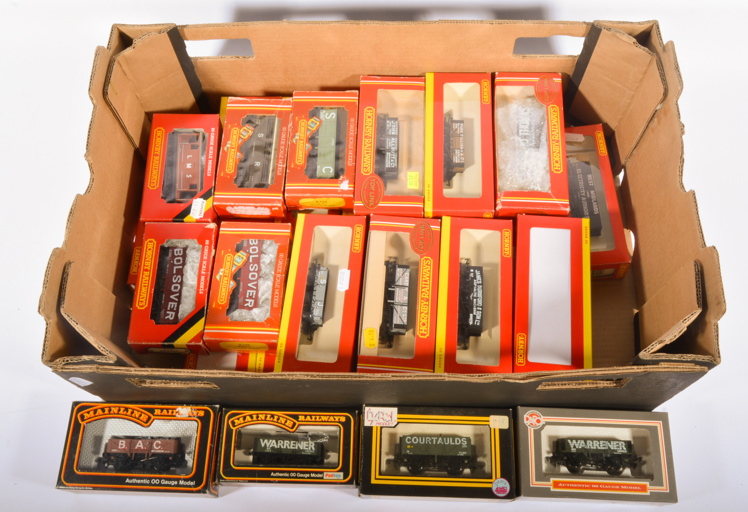 00 gauge railways selection of wagons, twenty eight of different designs,