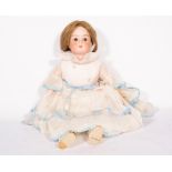 Armand Marseille bisque headed doll, mould 390 head wtih fixed eyes and open mouth,