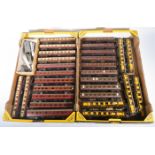 Large collection of 00 gauge railway coaches, wagons and rolling stock, mostly Hornby,