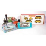 Tri-ang Hornby Stephensons Rocket set, Scalextrix cars, Mamod traction engine,