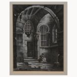 English School, mid 19th Century, 'The Prisoner of Chillon, en griseille, watercolour,