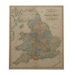 Picot & Co New Map of England & Wales with part of Scotland, including the new lines of canals,