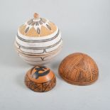 Collection of Gourds - various shapes and sizes, mainly bowl shaped,