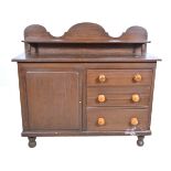 19th Century painted pine kitchen dresser (original grain finish),