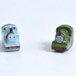 Pair of Wade models Thomas the Tank Engine and Percy, length 4cm.