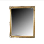 Two large mirrors - one dark frame and one gilt.