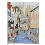 Kardi Somerfield,York, watercolour, in pencil, 35 x 25cm,