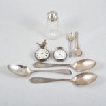 Two silver open faced pocket watches, top wind hallmarked Chester 1897, keywind London 1884,