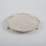 A Victorian silver salver,