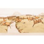 After Cecil Aldin The Cottesbrook Hunt set of six sporting prints: The Meet at The Swan,
