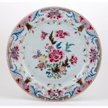 Chinese famille rose charger, probably Jai Qing, floral decoration, 39cm.